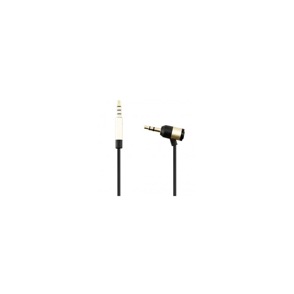 POSS Audio cable with microphone PSCMOCBK Black 1 meter