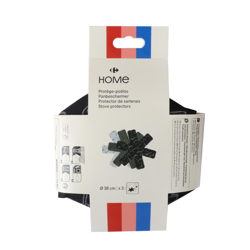 [3614612296361] CARREFOUR Protège-poêles 38cm Feutrine Sans Revêtement HOME