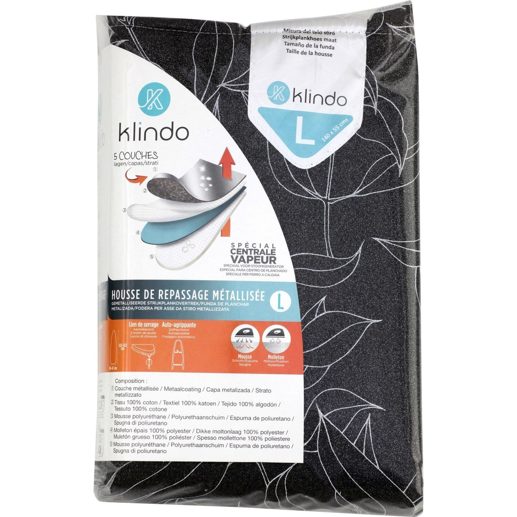 KLINDO Capa de engomar metalizada la housse