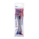 SIMPL Stylo bille assortis noir/bleu/rouge le lot de 4 stylos