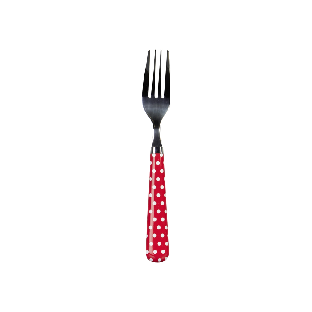 CARREFOUR Fourchette à pois rouge HOME la fourchette