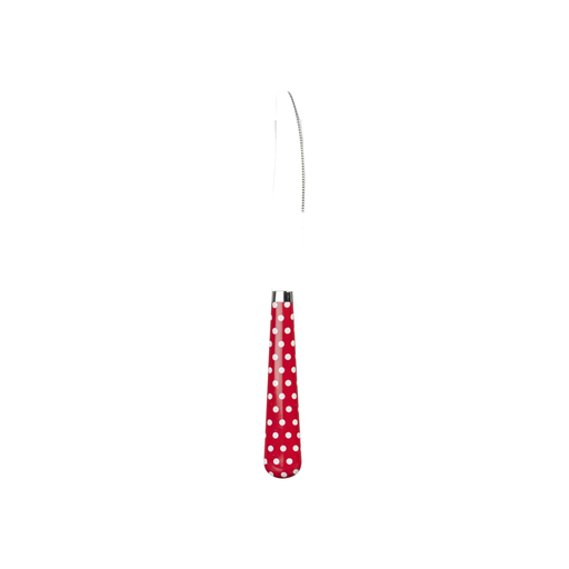 [3614612634965] CARREFOUR Couteau à pois rouge HOME le couteau