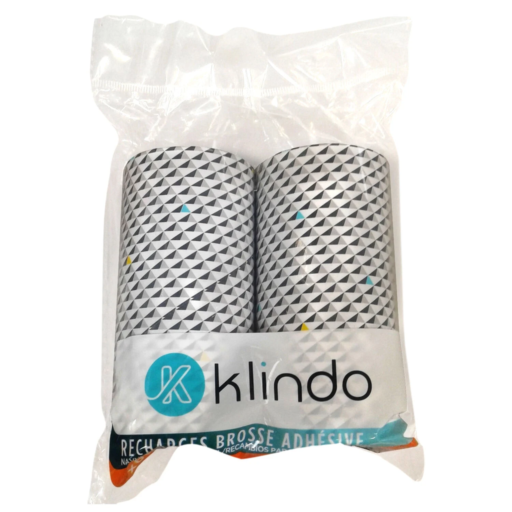 KLINDO Clothes lint roller refill pack of 2 refills x 60 sheets
