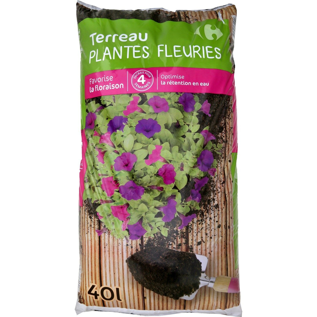 CARREFOUR Sustrato Plantas Floridas 40 L
