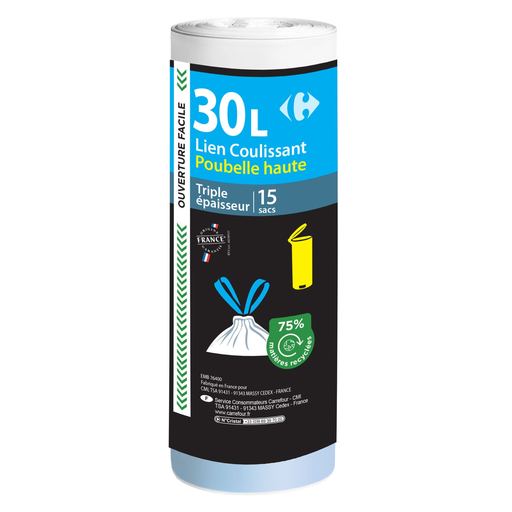 [3614612817740] CARREFOUR High Bin Liners 30 L 15 bags