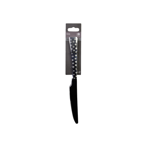[3614612886753] CARREFOUR Dots HOME Knife, pack of 2