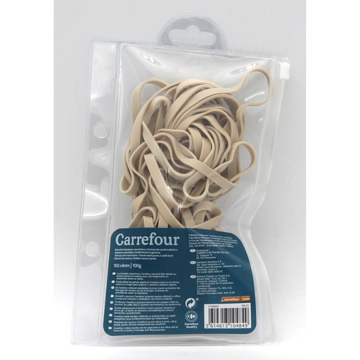 [3614613104849] CARREFOUR Élastiques 150x6mm 100 g