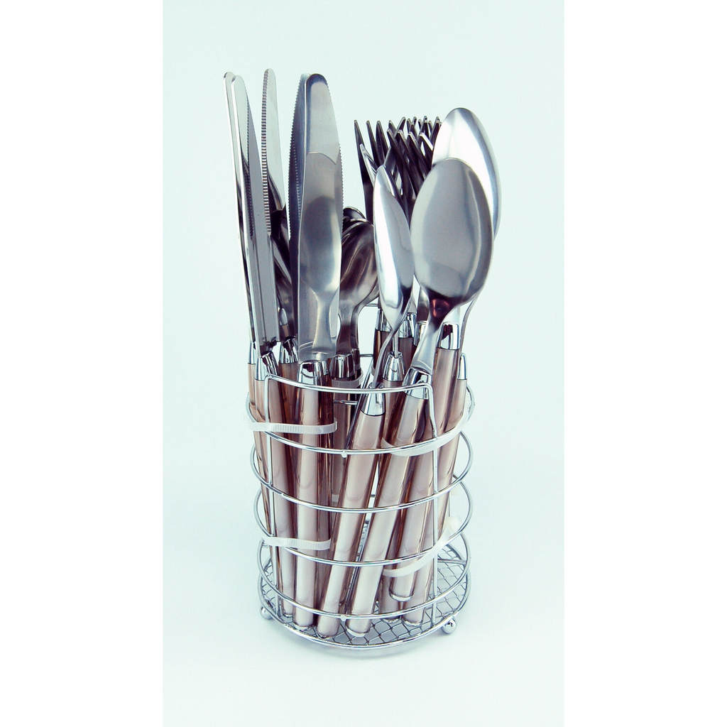 CARREFOUR Cutlery Set 24 pieces taupe candies HOME 24-piece set