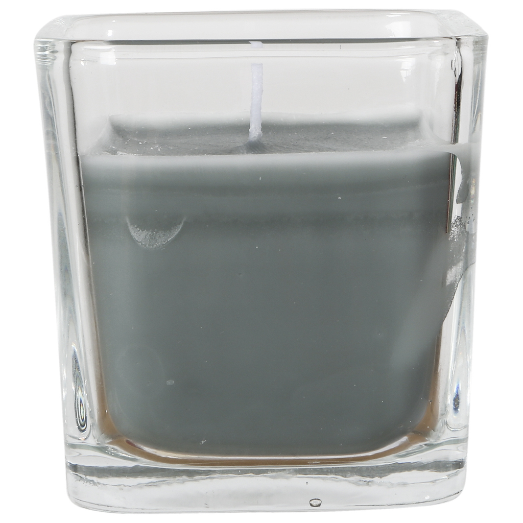 CARREFOUR Grey glass candle unscented la bougie