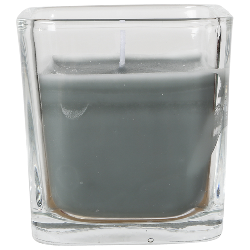 [3614613991210] CARREFOUR Grey glass candle unscented la bougie