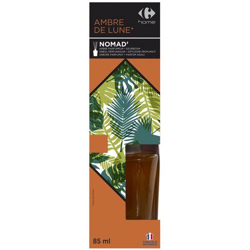 [3614613998240] CARREFOUR Arbre parfumeur verre évasé orange/amber 85 ml