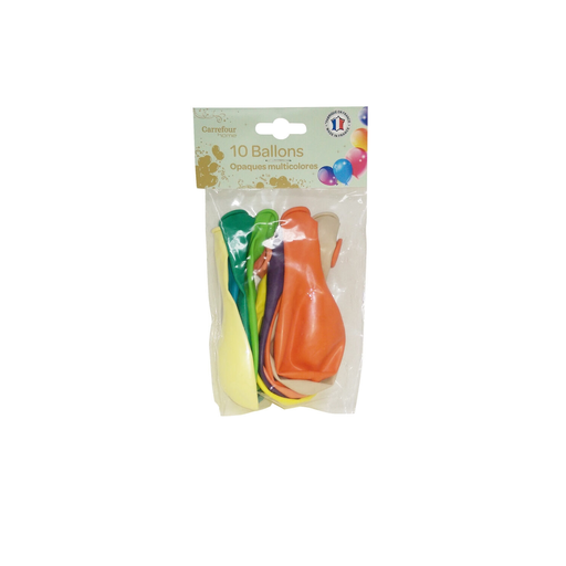 [3614614000683] CARREFOUR Multicolour inflatable balloon 10-pack