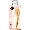 TEX Collants senhora preto efeito acetinado 15D T2 lote de 2 pares