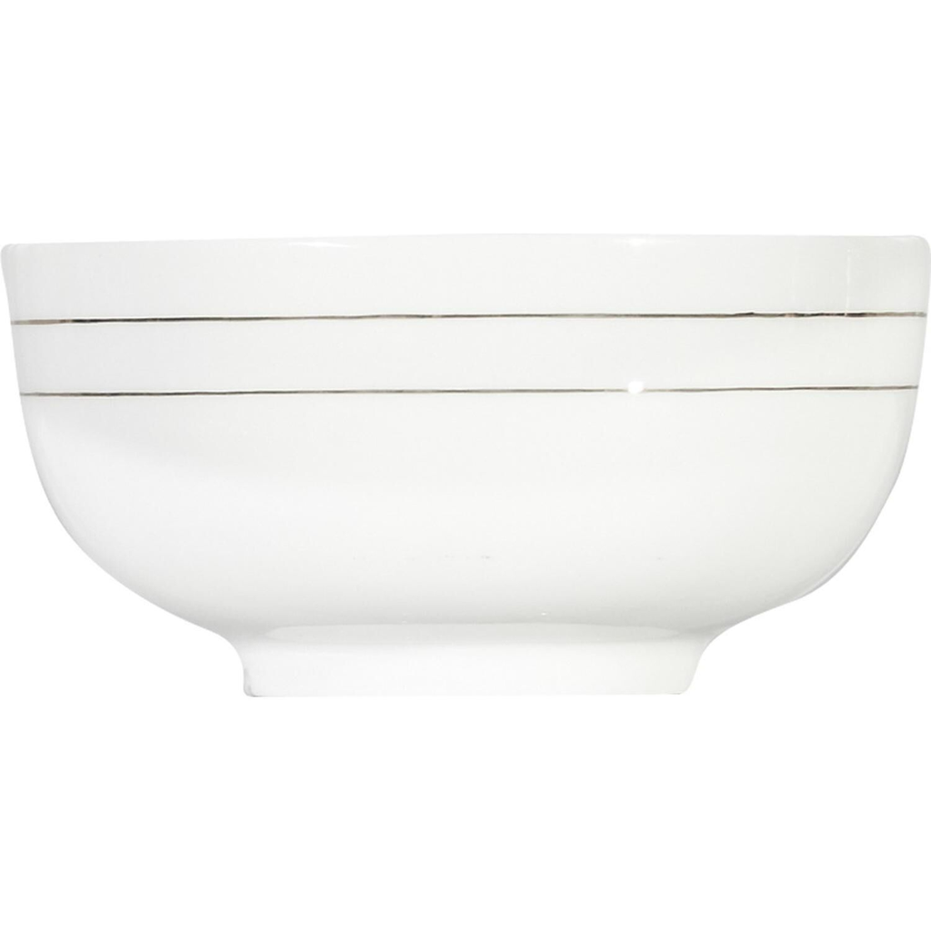 MANDINE Saladier 12cm filet argent en porcelaine