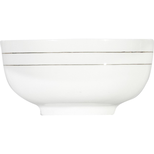 [3614614042768] MANDINE Saladier 12cm filet argent en porcelaine