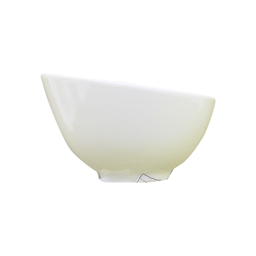 [3614614052996] CARREFOUR White Porcelain Slanted Bowl 14.2cm