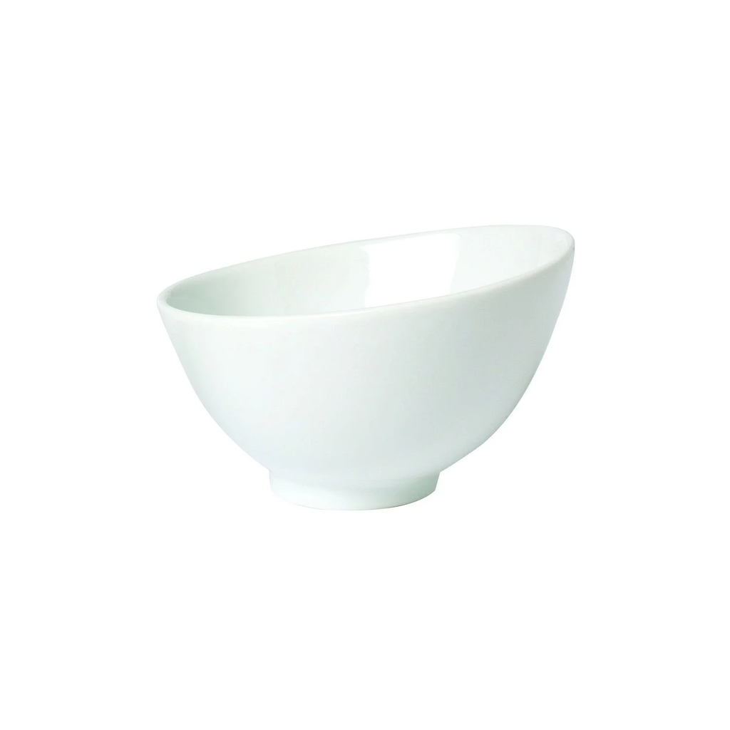 CARREFOUR Angled White Porcelain Bowl 10.6cm HOME the bowl