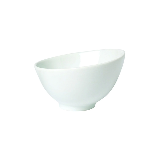 [3614614053009] CARREFOUR Angled White Porcelain Bowl 10.6cm HOME the bowl