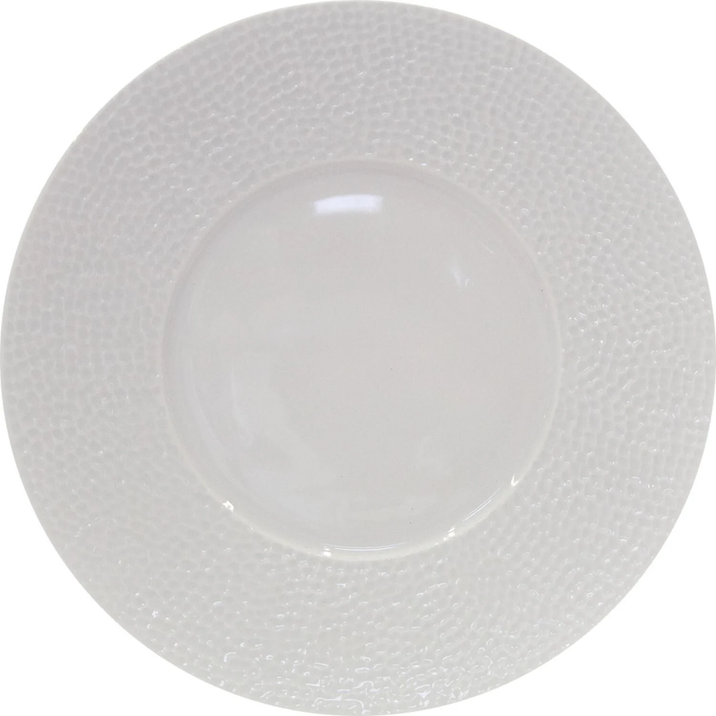 MANDINE Prato Raso Branco em Porcelana 27cm Martello
