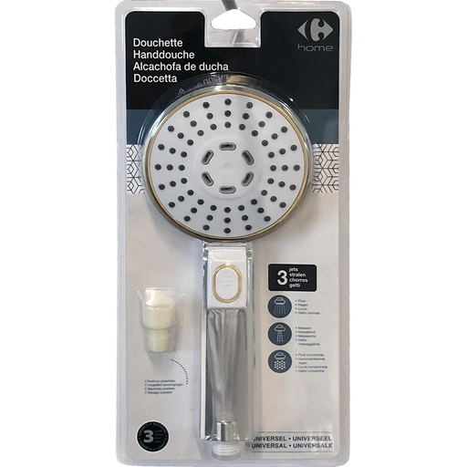 [3614614247460] CARREFOUR Shower head 3 jets HOME le Pommeau de douche