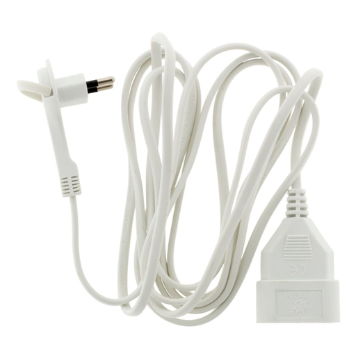 [3614614295195] CARREFOUR Alargador eléctrico blanco HO3VVH2-F prolongador de 5m