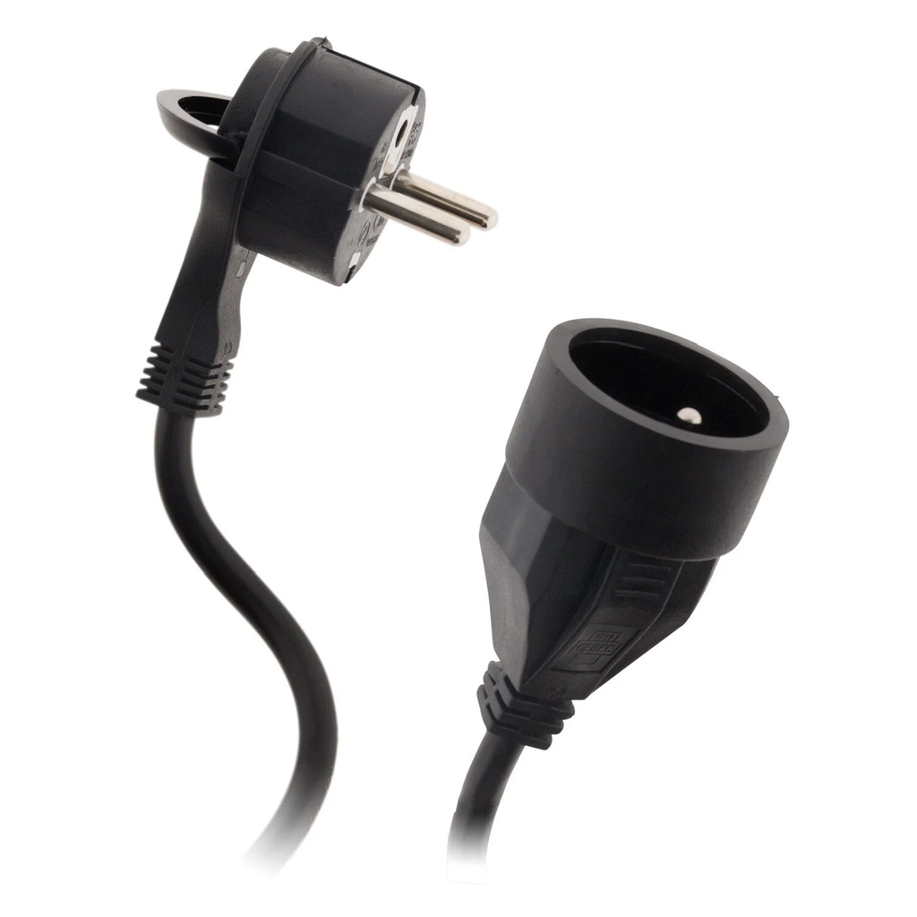 CARREFOUR Prolongador eléctrico negro HO5VV-F 5m