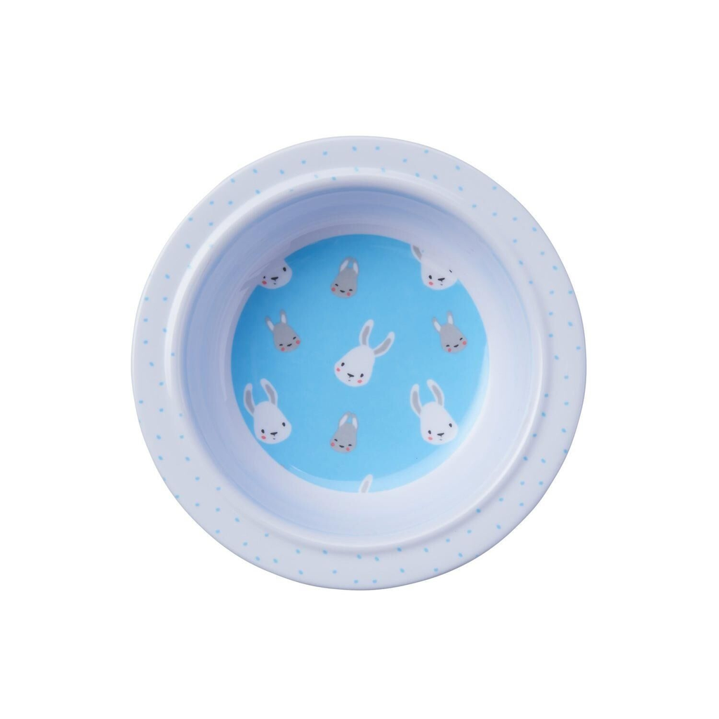 TEX Assiette bleue creuse animaux en mélamine BABY l'assiette