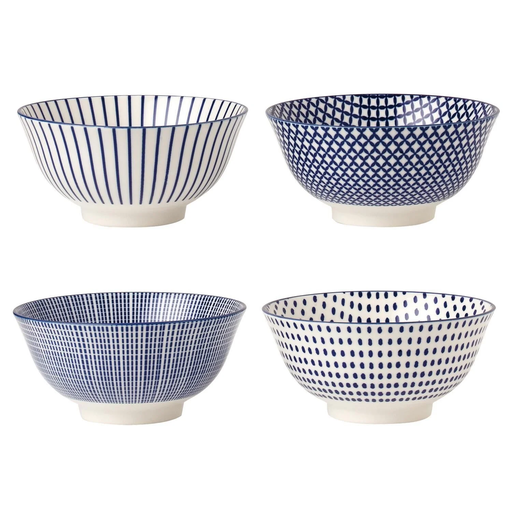 [3614614570049] CARREFOUR Blue Porcelain Bowl 15.5cm Kimiko HOME