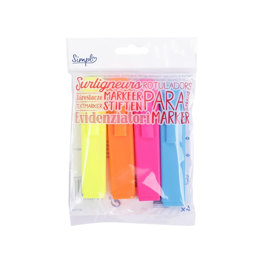 [3615004195743] SIMPL Highlighters Assorted Ink 4-pack