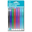 CARREFOUR Erasable assorted ink roller pens medium tip pack of 8