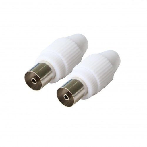 [3615004416640] POSS Tomada de antena coaxial 9.5mm F PSANT25 Branco 2 unidades