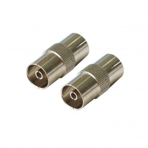 [3615004416664] POSS Adaptateur d'antenne coax 9.0mm F/F PSANT12 Silver les 2 adaptateurs