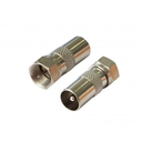POSS Adaptateur d'antenne Satellite 9.5mm/M PSANT24 Silver, les 2 adaptateurs