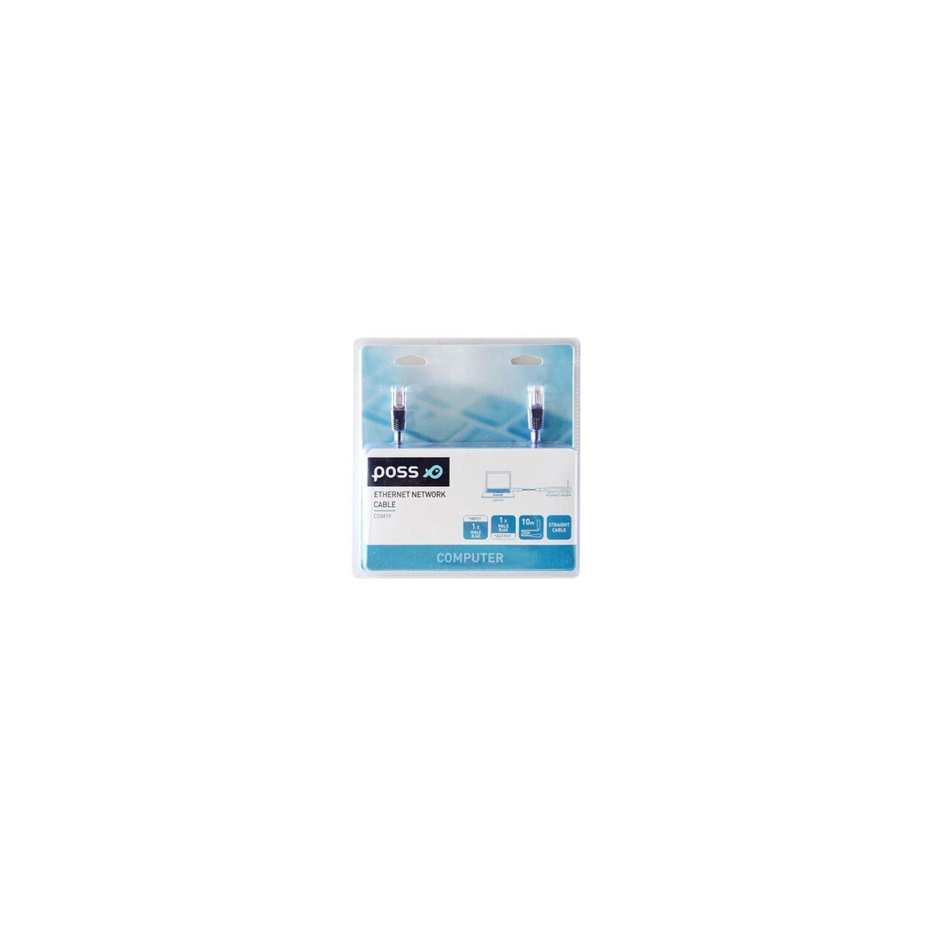 POSS Câble Crossover Ethernet PSCOM19 Gris 10 mètres