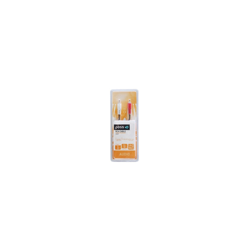 [3615004416978] POSS Câble audio Rca PSAUD07 Blanc/Rouge le câble audio