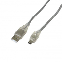 POSS Câble mini USB 2.0 PSCOM17 Transparent 1,8m