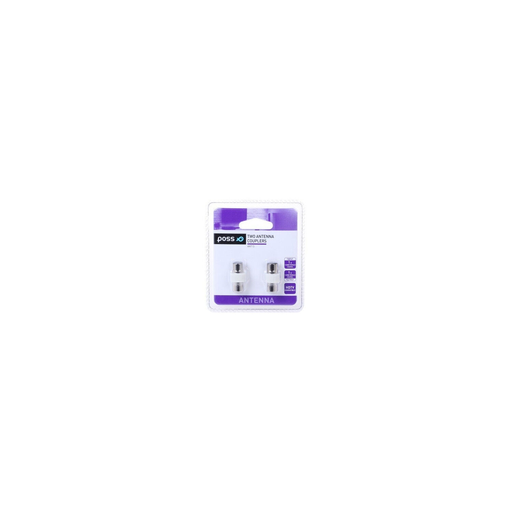[3615004417531] POSS Acoplador de antena 9.5mm-F/9.0mm-F PSANT13 Prata/Branco