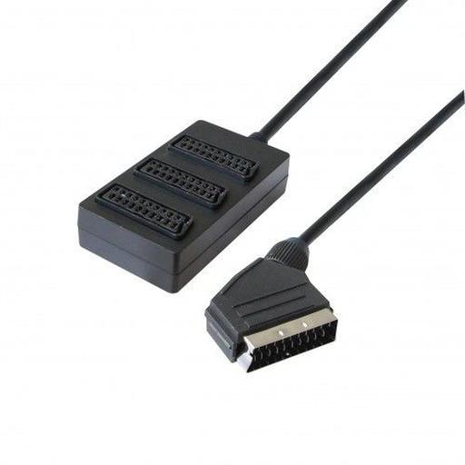 [3615004417609] POSS SCART cable scart-m to 3XSCART-F PSVID04 black the cable