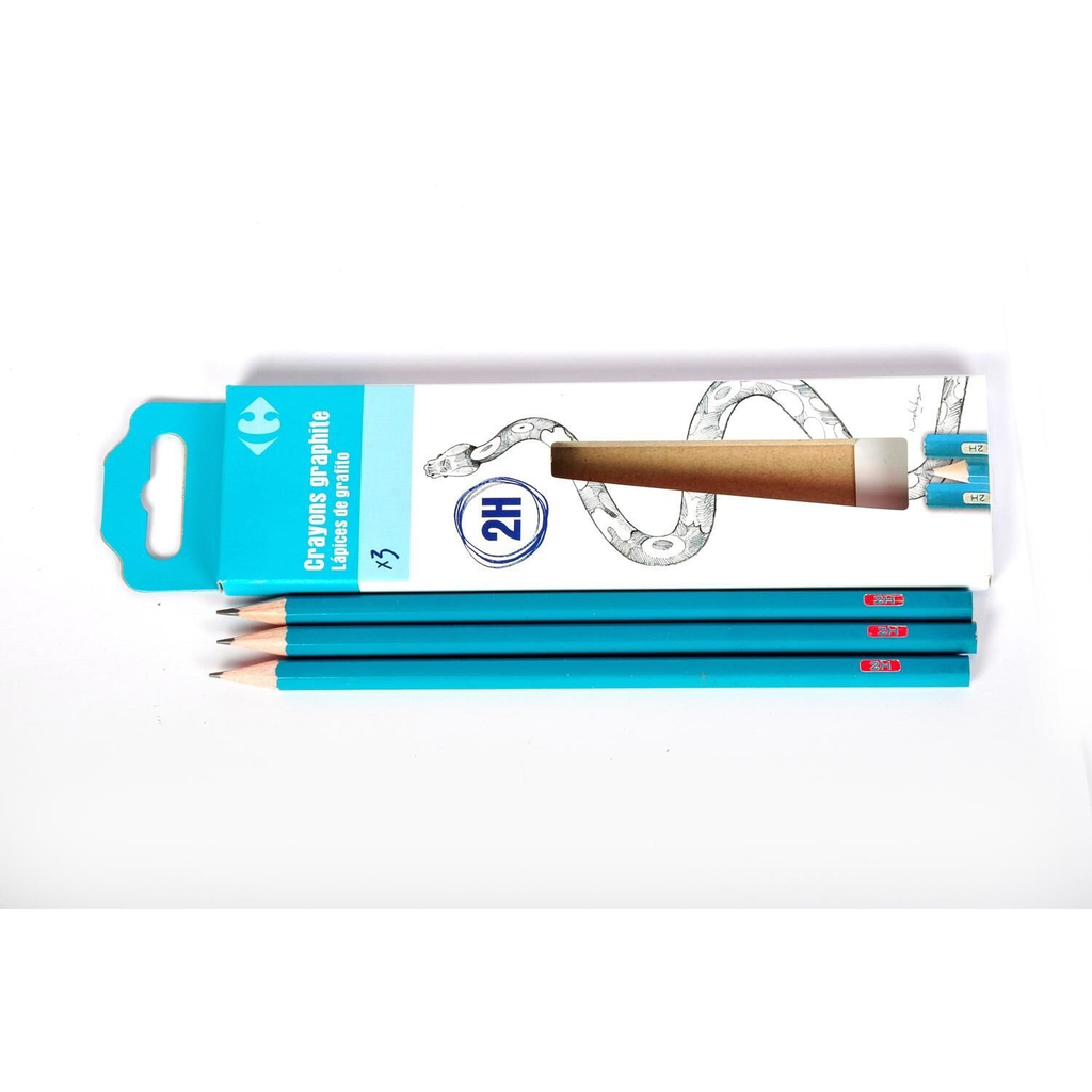 CARREFOUR Graphite Pencil 2H 3-pack