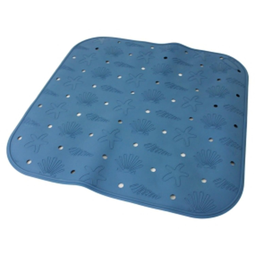 CARREFOUR Tapis de douche bleu 53x53cm HOME