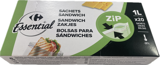 [3615005338422] CARREFOUR Sandwichs zip les 20 sachets
