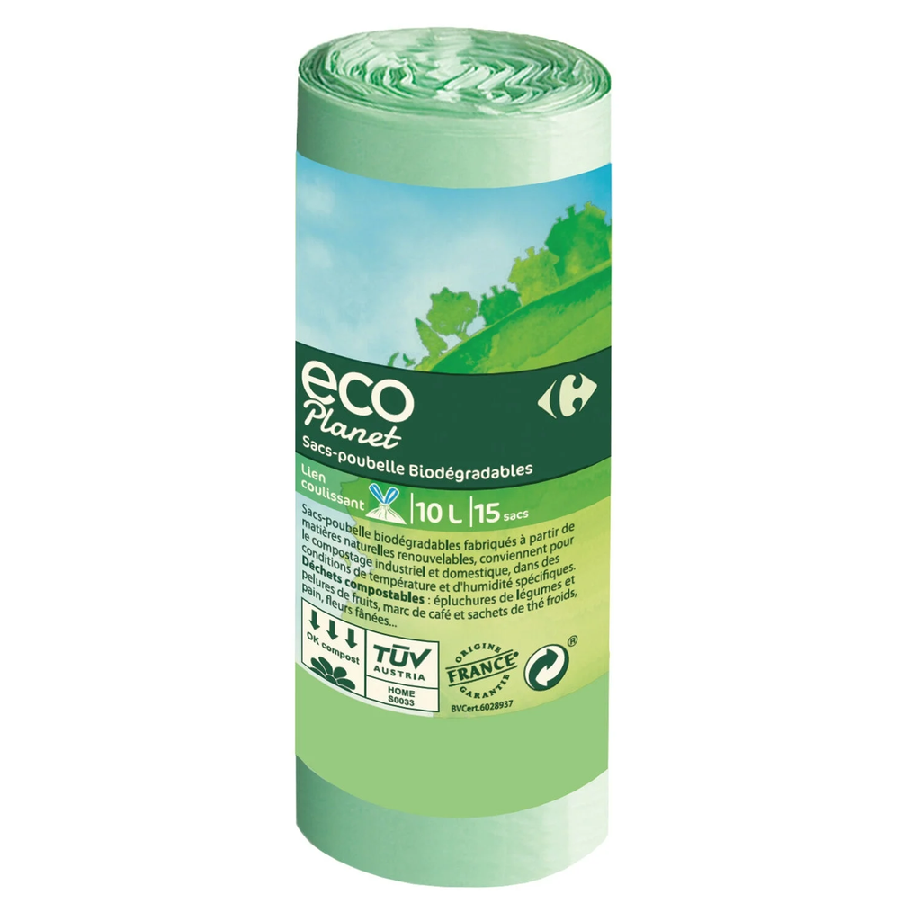 CARREFOUR Biodegradable Bin Liners 10 L (15 bags)