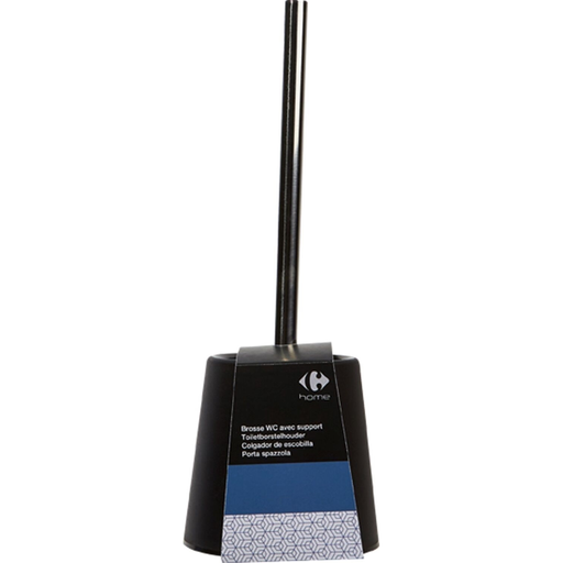 [3615005366487] CARREFOUR Brosse WC noire avec support la brosse WC