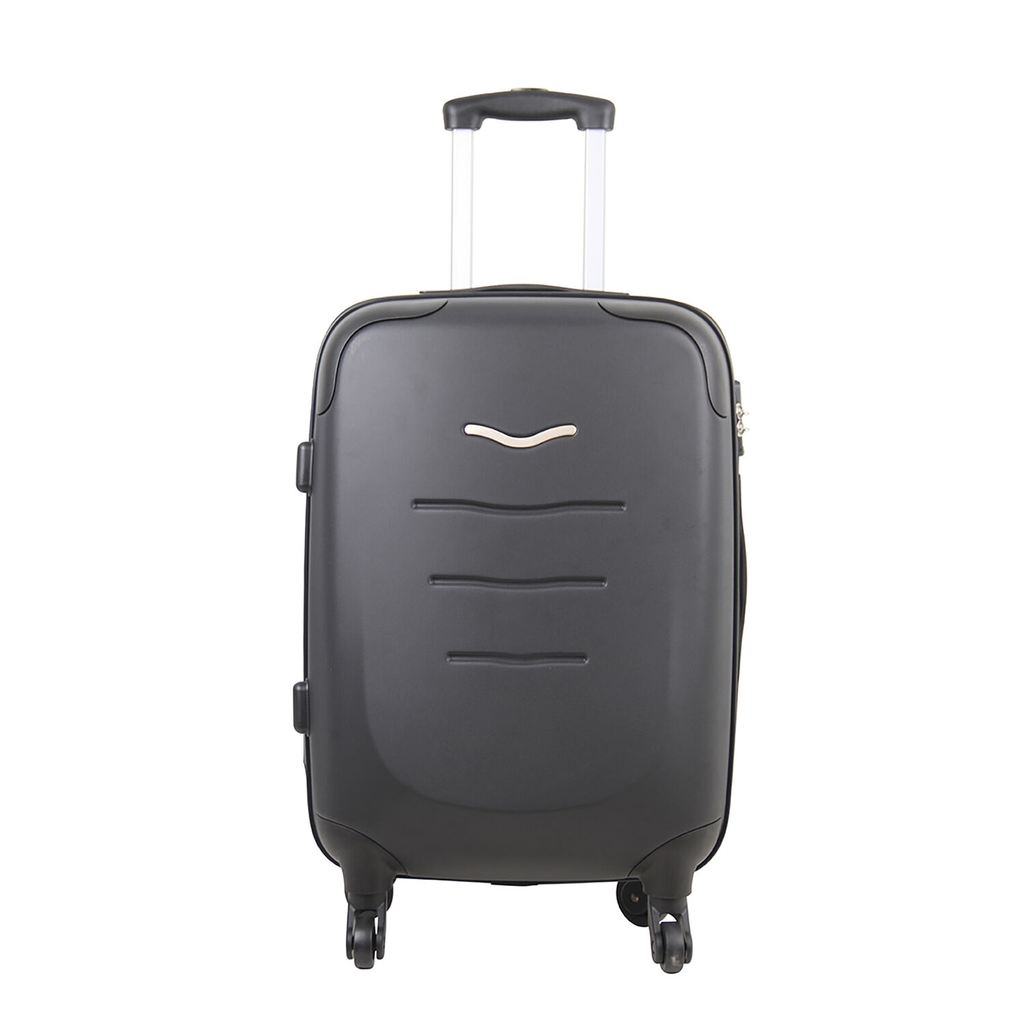 CARREFOUR Mala ABS preta 4 rodas 63cm