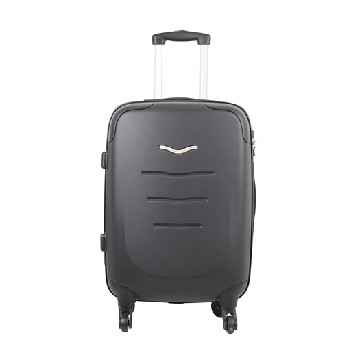 [3615005622965] CARREFOUR Mala ABS preta 4 rodas 63cm