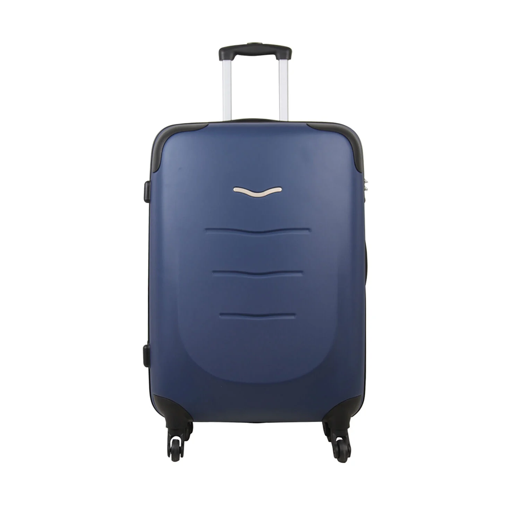 CARREFOUR Maleta 4 ruedas ABS azul marino 73cm