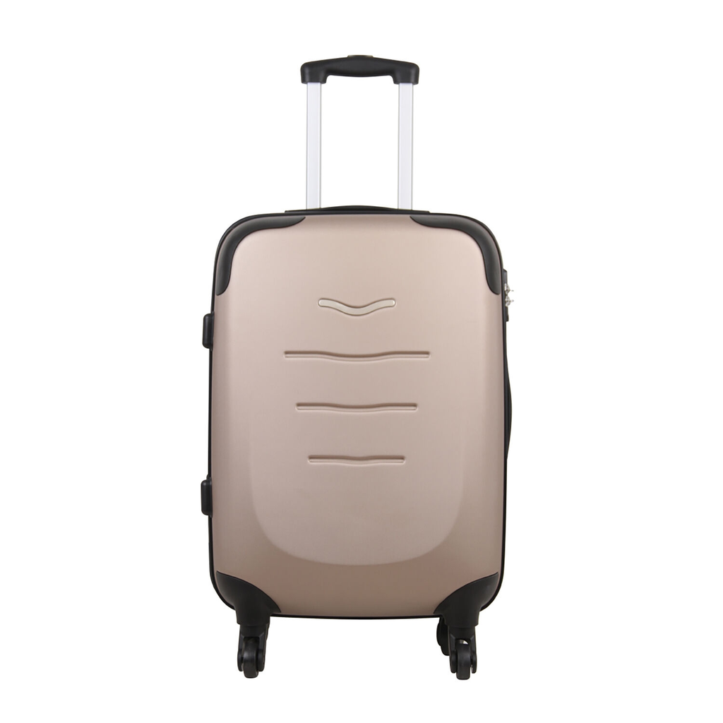 CARREFOUR Valise ABS sable 4 roues 63cm