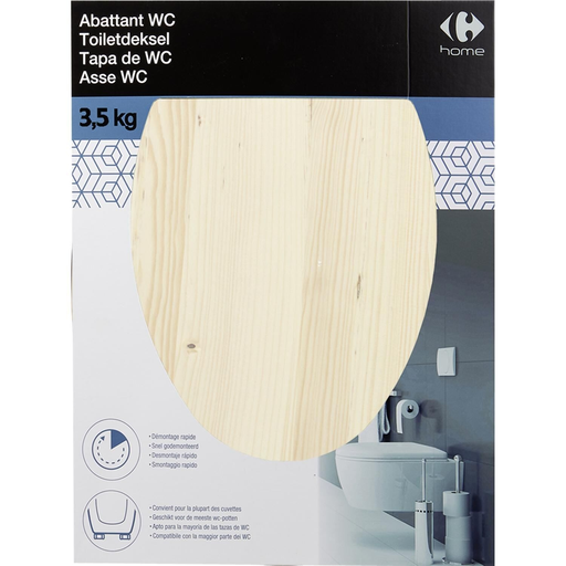 [3615005627052] CARREFOUR Toilet Seat MDF cedar wood 3.5 kg