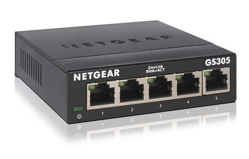 [0606449140095] NETGEAR Switch Ethernet Métal 5 Ports Gigabit GS305-300PES