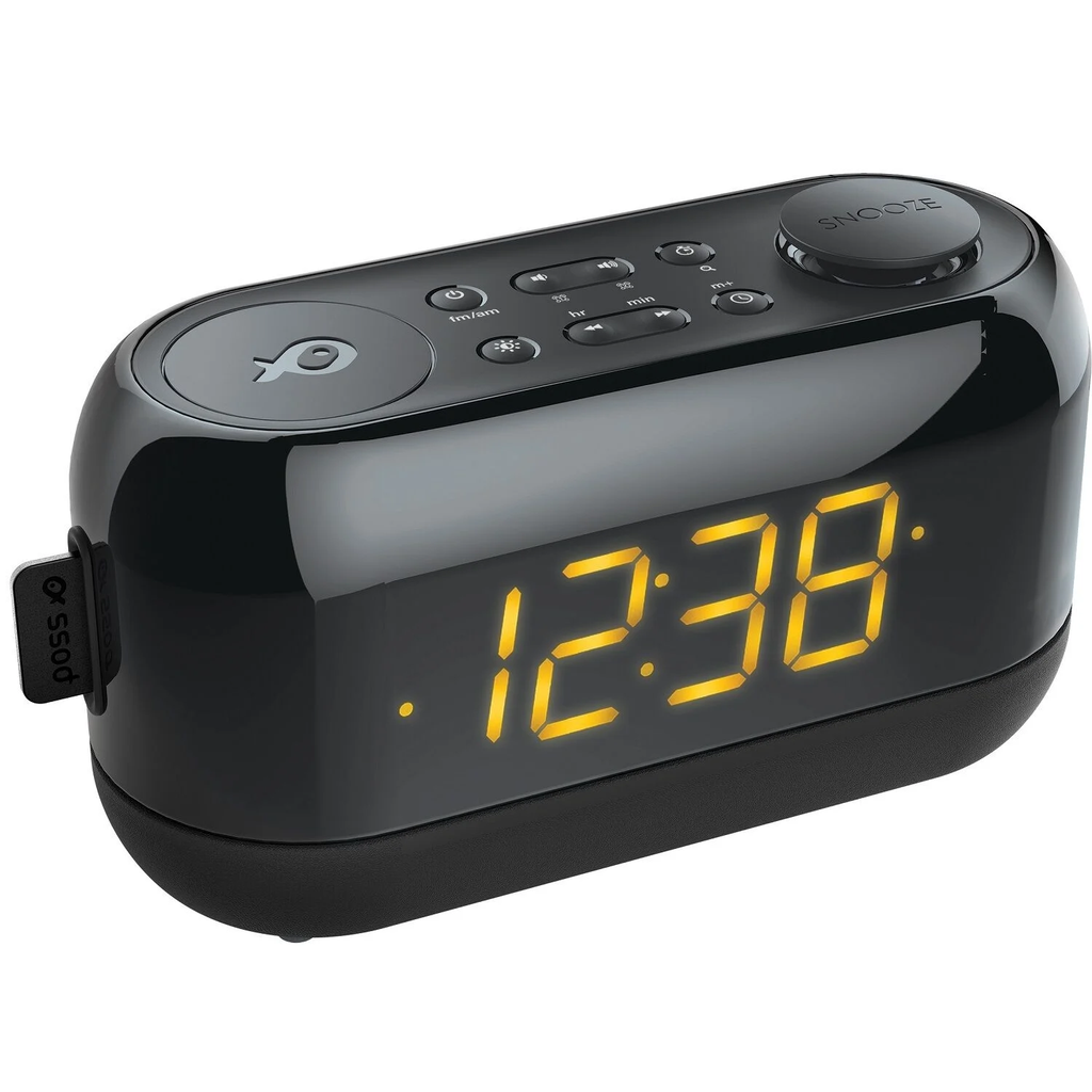 POSS Digital Alarm Clock Radio PSCR09 Black 1 unit